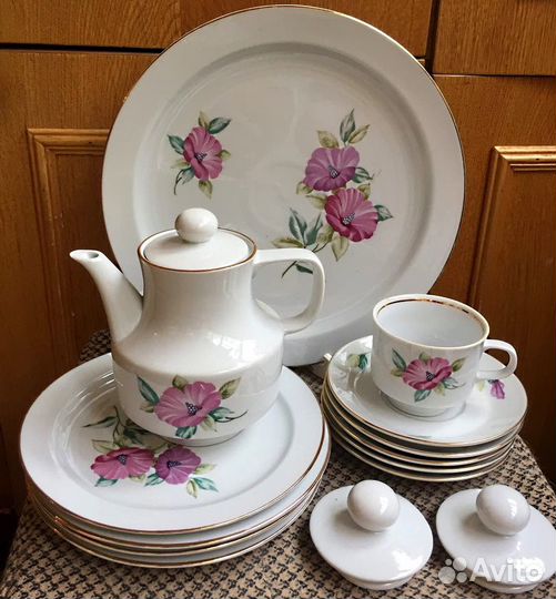 Посуда цвет стекло, хрусталь СССР, фарфор гдр