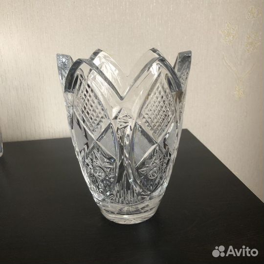 Ваза для цветов хрустальная СССР