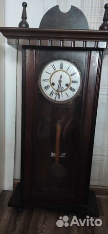 Старинные настенные часы с боем Густав Берг