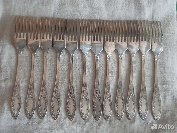 Вилки 12 штук мельхиор СССР