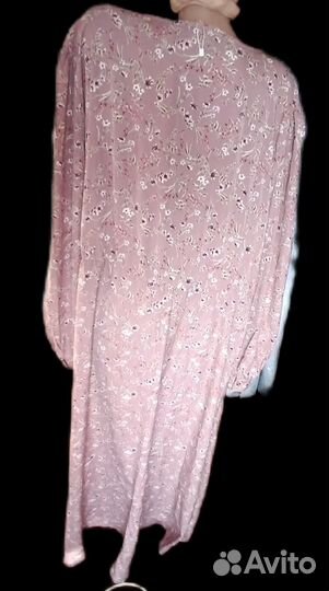 Платье с цветами шифон 60 62 64