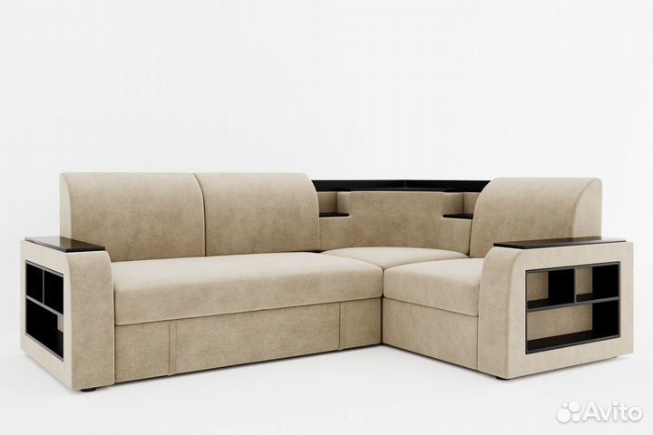 Диван угловой Фараон с ножками-кубышками