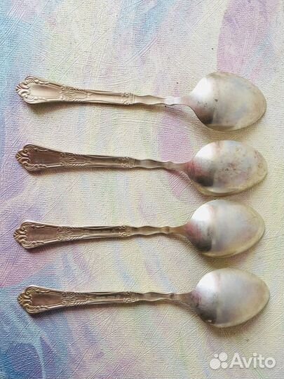 Ложка столовая мельхиор СССР (4 шт)