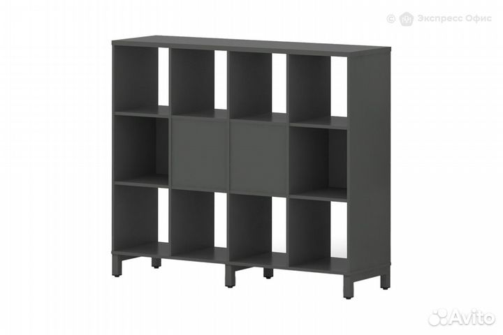 Стеллаж-перегородка двухсторонний трёхъярусный Style Project SN.NSD-341