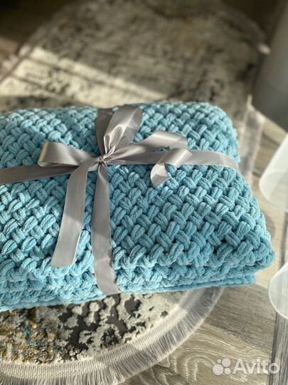 Плед вязаный