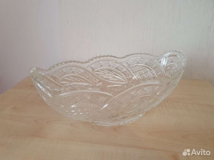 Ваза хрустальная большая для фруктов