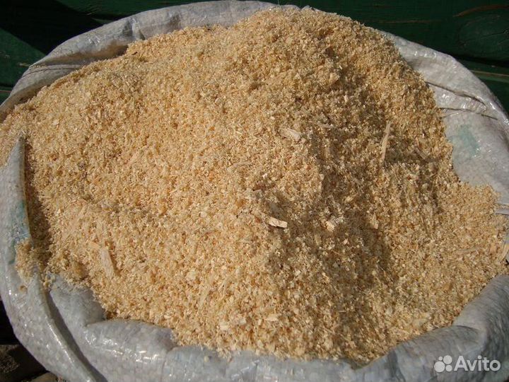 Опилки в мешках