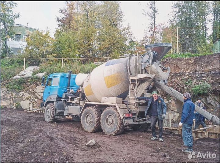 Доставка бетона миксером