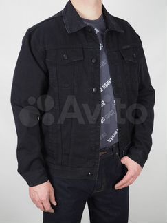 Джинсовая куртка Montana черная, размеры 50-56