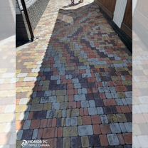 Укладка тротуарной плитки брусчатки, Минусинск