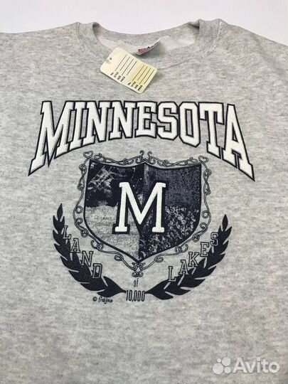 Свитшот новый Hanes Vintage Minnesota 90s