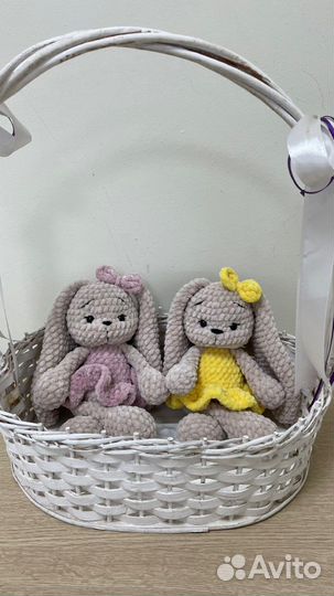 Плюшевые игрушки зайки