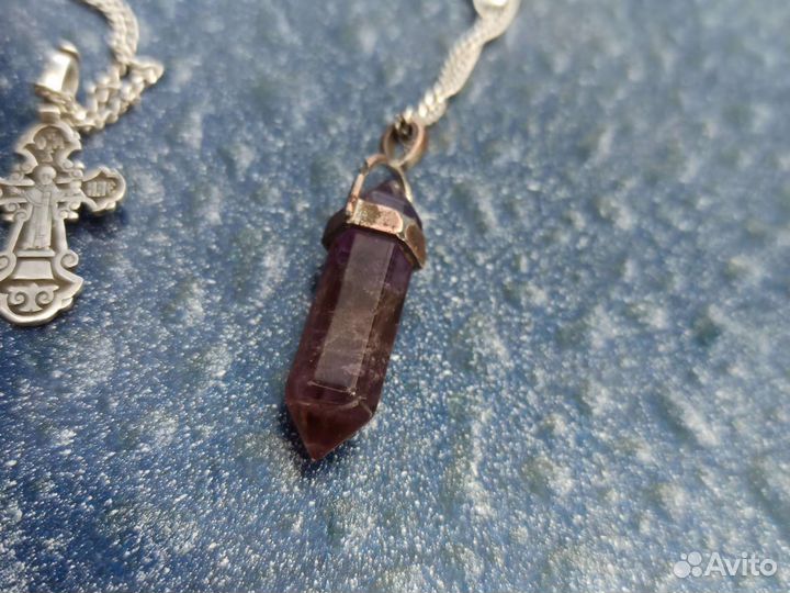 Кулон с аметистом (Аметист не настоящий )