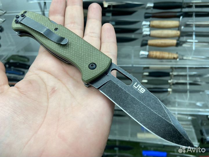 Нож Ute 440C BlackWash Green Kizlyar Supreme