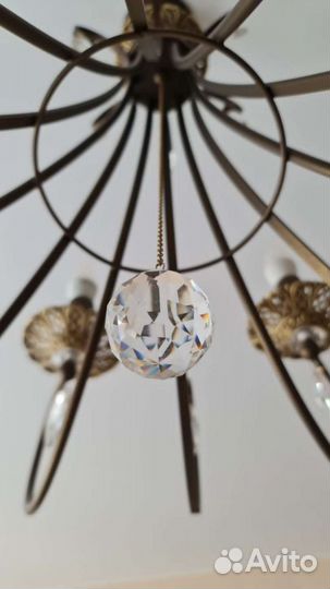 Латунь люстра+бра, Италия