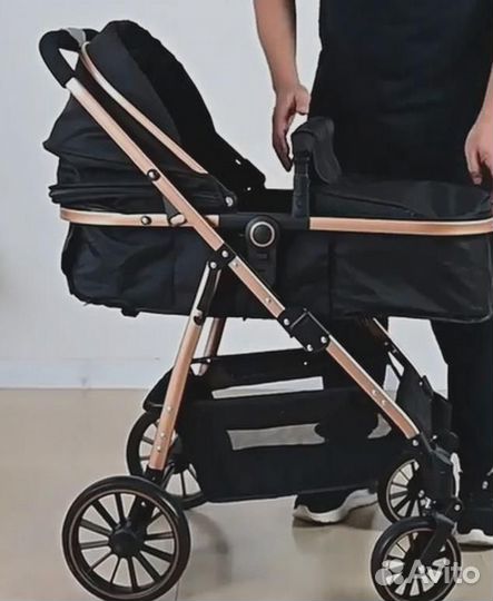 Коляска 3 в 1 с регулируемой спинкой