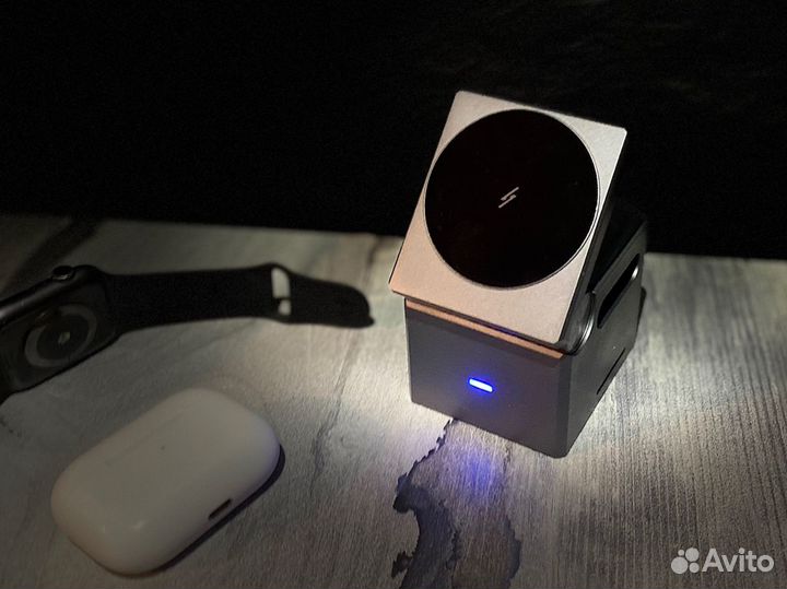 Беспроводное зу аналог Anker Cube с MagSafe 3в1