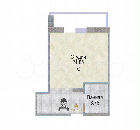 Квартира-студия, 30 м², 5/9 эт.