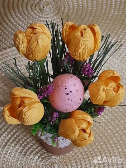 Пасхальный декор, букет, поделка
