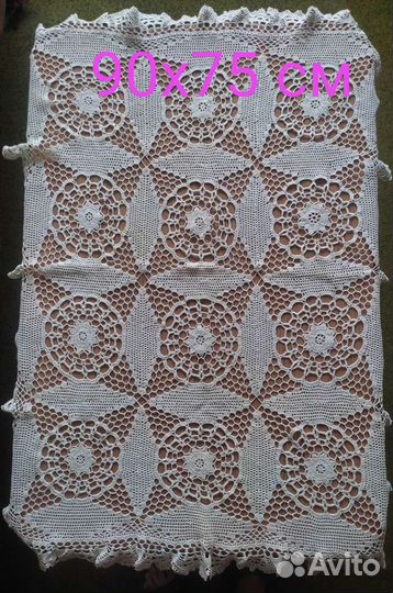 Вязаная скатерть крючком