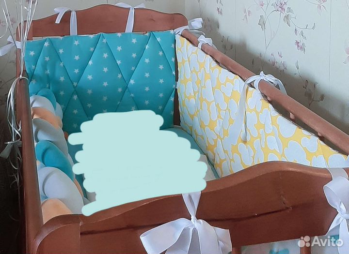 Бортики в детскую кроватку. Двухсторонние