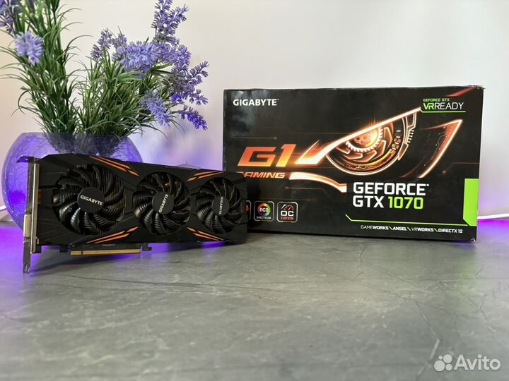 Видеокарта GTX 1070 Gigabyte Gaming G1 Oc