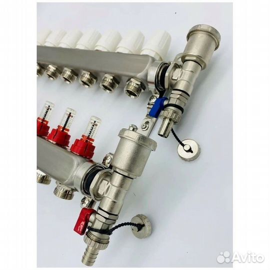 Коллекторная группа в сборе без кранов 8 выходов V