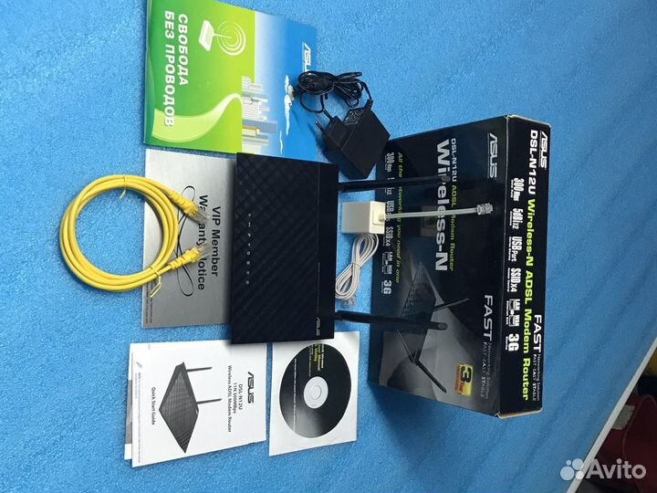Adsl modem роутер asus DSL-N12U