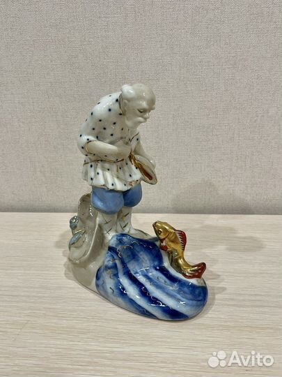 Статуэтка Старик и золотая рыбка