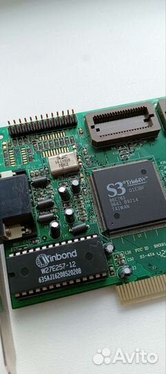 Видео карта ретро PCI S3 Trio64V+ S3 64V+ б/у