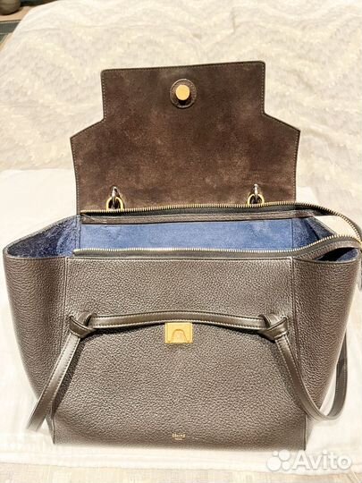 Сумка Celine Belt оригинал темно-коричневая