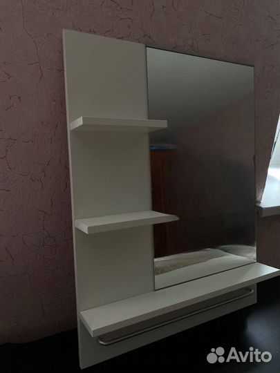 Лиллонген, Зеркало, белый, 60x11x78 см