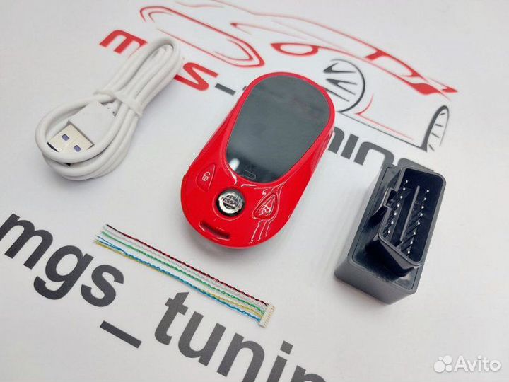 Смарт ключ Ниссан стиль Mercedes new красный