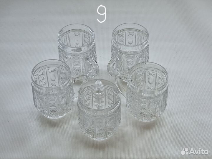 Хрустальные фужеры рюмки бокалы СССР Винтаж