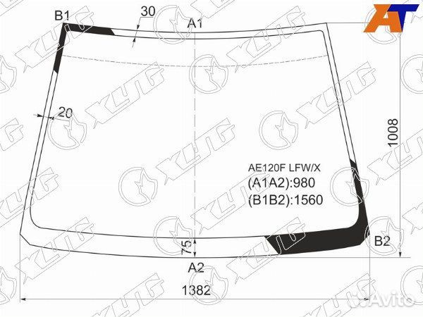 Стекло лобовое toyota corolla spacio