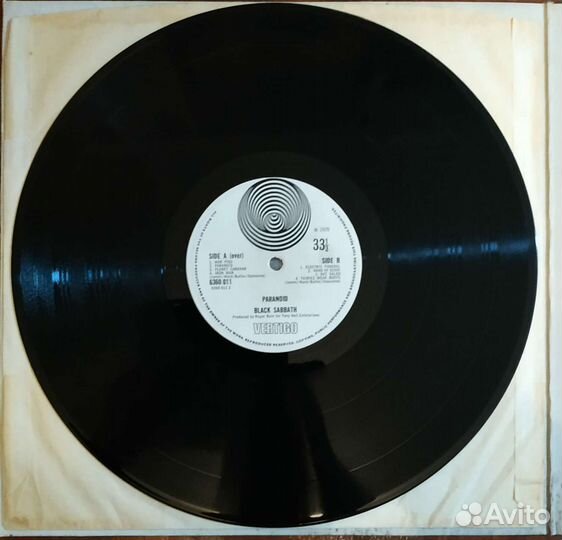 Пластинка Black Sabbath Paranoid uk 2press