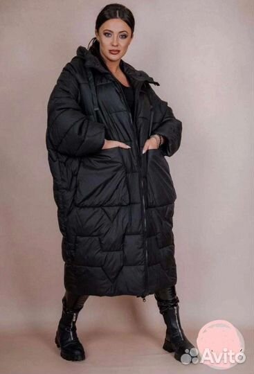 Куртка-пальто оверсайз, большой размер