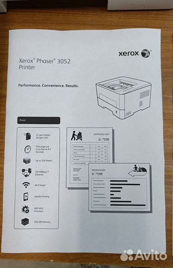 Принтер лазерный xerox phasher 3050