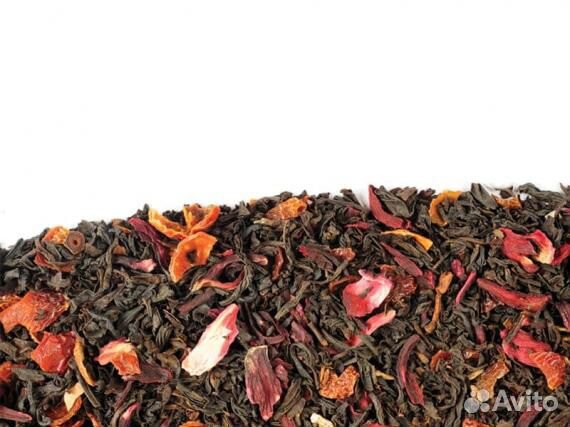 Черный чай с шиповником (травяной)