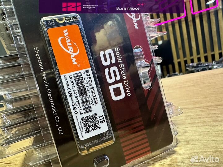Новые 1tb SSD M.2 накопители walram оптом от 10шт
