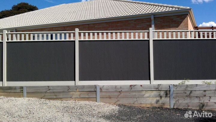 Забор из профнастила с установкой