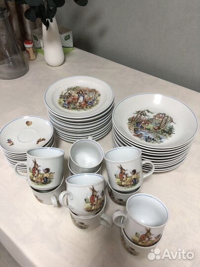 Фарфор из ГДР Кольдиц детская посуда