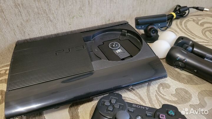 Ps3 super slim. 500 gb. 100 игр