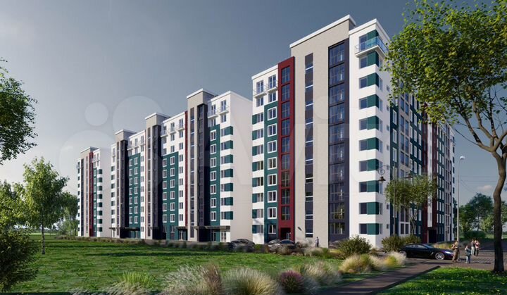 2-к. квартира, 57,1 м², 1/10 эт.