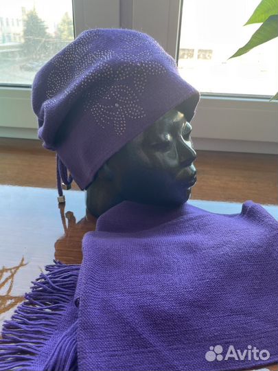 Шапочка с шарфом