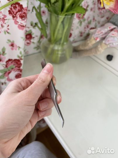 Пинцет для наращивания ресниц enigma