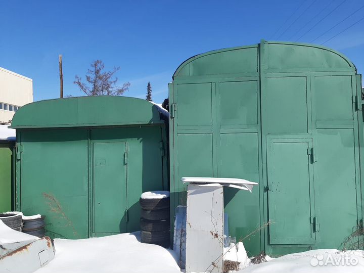 Металлический гараж из вагона 18 м²