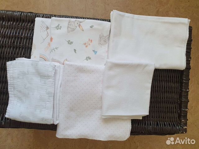 Фланелевые и муслиновые пеленки для новорожденных