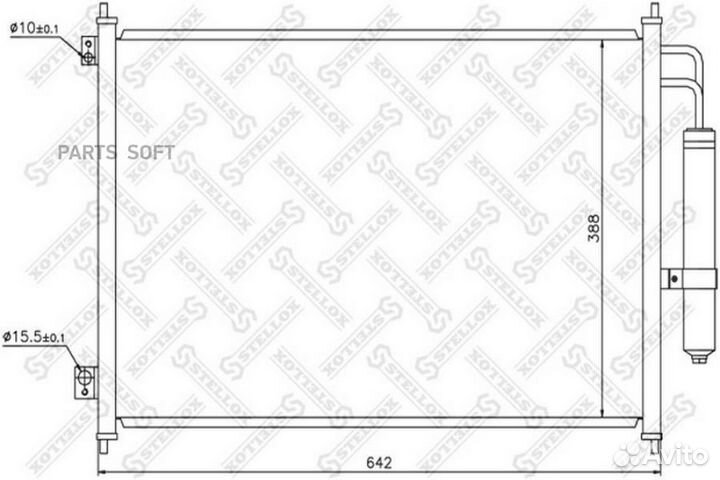 Stellox 1045585SX 10-45585-SX радиатор кондиционер