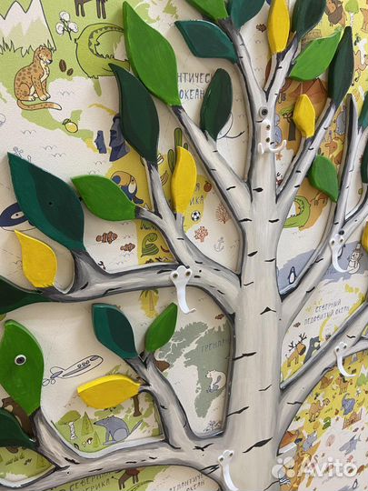 Резная вешалка из дерева